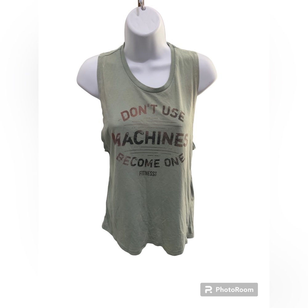 Don’t Use Machines‎ Become One Tank Top Women’s Size Large Sage Green
